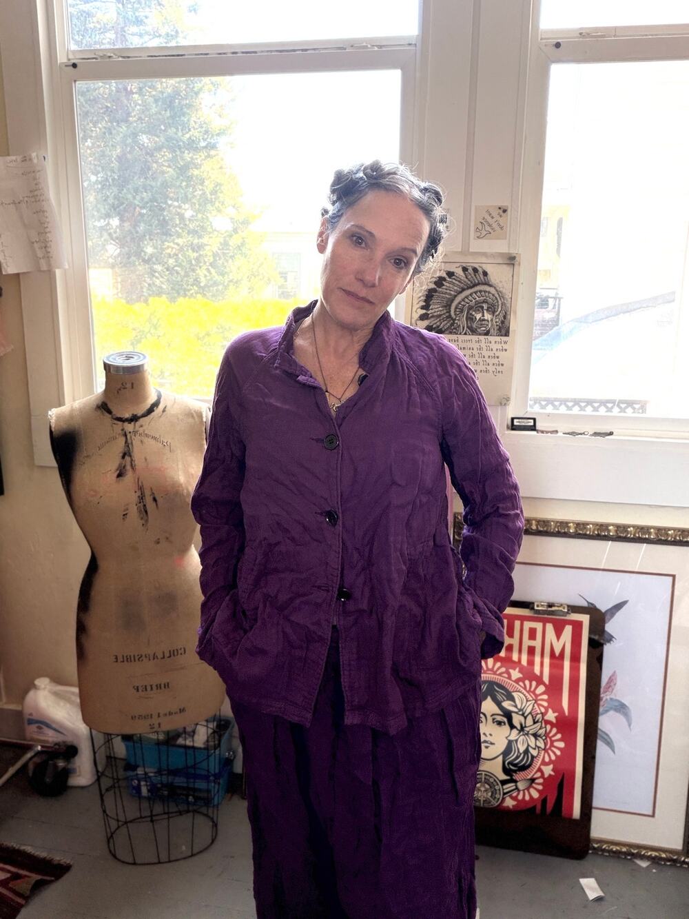 Vintage Zucca Purple Cotton Suit Jacket & Pants — Ingmari Lamy Collection